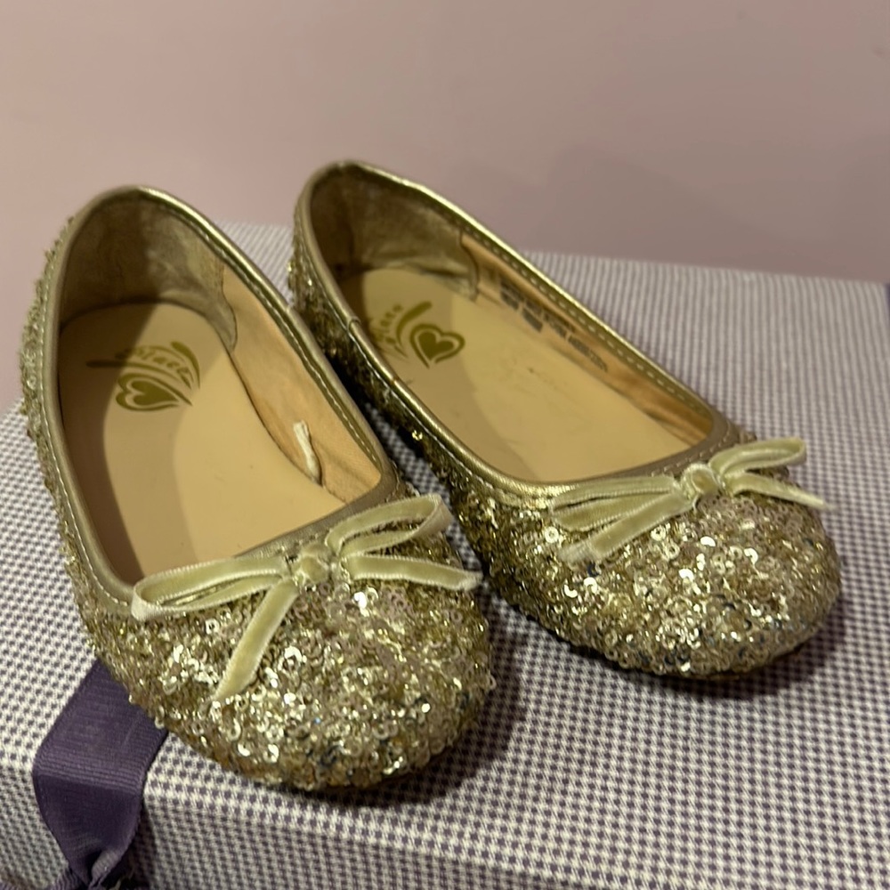 Children’s Place Dressy Glitter Girls Shoes, Size 11.